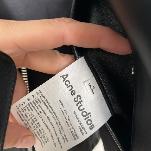 Acne Studios Belted Leather Biker Jacket - Picture 6 of 6